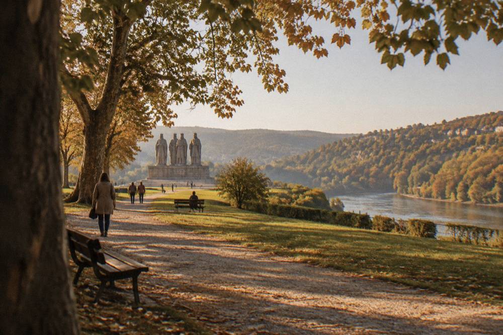 The Asenevtsi Monument of four medieval kings beside the Yantra river