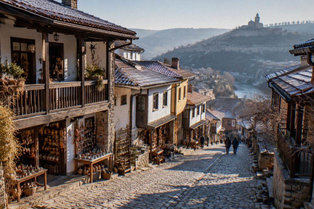 Cobbled lane of Samovodska Charshiya lined with small craft workshops